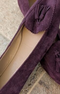 Talbots Rich Purple Suede Loafers